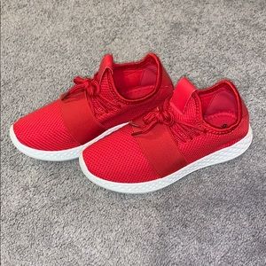 Red sneakers